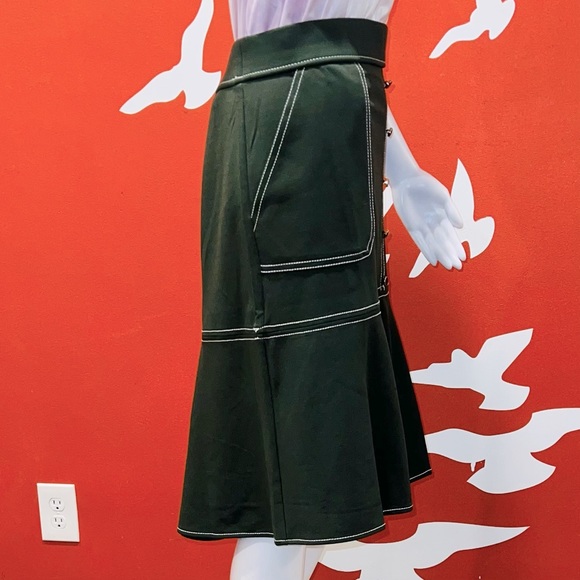 NYCC Skirts Dark Green Skirt With Buttons Pockets Poshmark